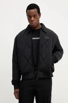 Versace Jeans Couture geaca culoarea negru, de tranzitie, oversize, 79GAS420 CQ12D imagine