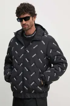 Versace Jeans Couture geaca de puf barbati, culoarea negru, de iarna, 77GAU406 CQD62 imagine