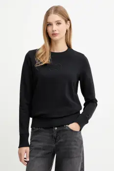 Versace Jeans Couture hanorac de bumbac culoarea negru, cu imprimeu, 79HAIC04 CF00C imagine