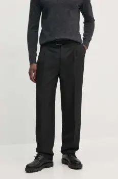 Versace Jeans Couture pantaloni barbati, culoarea negru, drept, 77GAA125 N0309 imagine