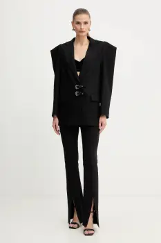 Versace Jeans Couture pantaloni culoarea negru, evazati, high waist, 79HAA103 J0092 imagine