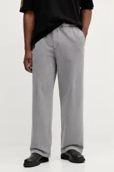 Versace Jeans Couture pantaloni de trening din bumbac culoarea gri, cu imprimeu, 79GAAE00 CF00E imagine