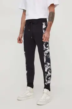 Versace Jeans Couture pantaloni de trening din bumbac culoarea negru, modelator imagine