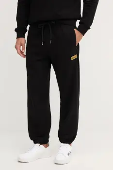 Versace Jeans Couture pantaloni de trening din bumbac culoarea negru, uni, 79GAAT07 CF01T imagine
