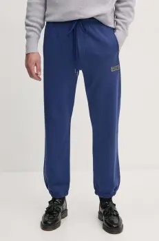 Versace Jeans Couture pantaloni de trening din bumbac neted, 77GAAT08 CF00T imagine