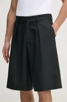 Versace Jeans Couture pantaloni scurti barbati, culoarea negru, 78GAD118 N0441 imagine