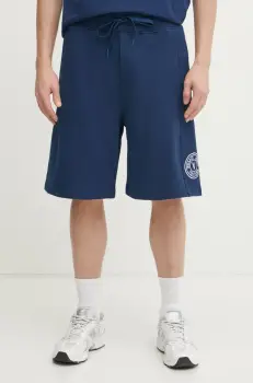 Versace Jeans Couture pantaloni scurti din bumbac barbati, culoarea albastru marin, 78GADT00 CF01T imagine