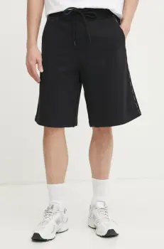 Versace Jeans Couture pantaloni scurti din bumbac barbati, culoarea negru, 78GAD3B1 F0010 imagine