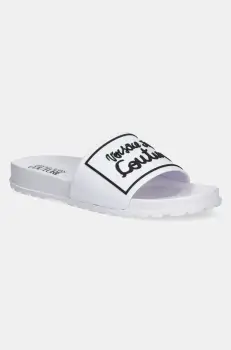 Versace Jeans Couture papuci femei, culoarea alb, 78VA3SQ2 71352 003 imagine