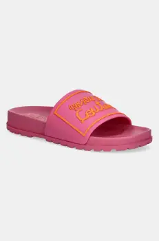 Versace Jeans Couture papuci femei, culoarea roz, 78VA3SQ2 71352 494 imagine