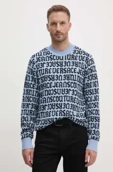 Versace Jeans Couture pulover de lana barbati, light, 77GAFM03 CMN91 imagine