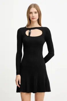 Versace Jeans Couture rochie culoarea negru, mini, evazati, 79HAOM01 CMH23 imagine