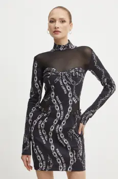 Versace Jeans Couture rochie culoarea negru, mini, mulata, 77HAO915 NS518 imagine