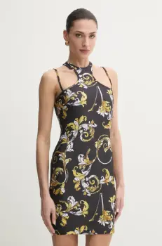 Versace Jeans Couture rochie culoarea negru, mini, mulata, 78HAO914 JS470 imagine