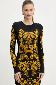 Versace Jeans Couture rochie culoarea negru, mini, mulata, 79HAO9P0 JS524 imagine