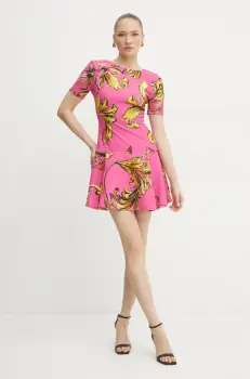 Versace Jeans Couture rochie culoarea roz, mini, evazati, 78HAO908 NS636 imagine