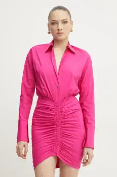 Versace Jeans Couture rochie culoarea roz, mini, mulata, 78HAO902 N0431 imagine