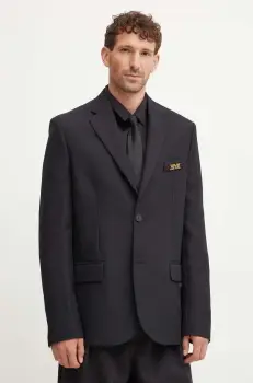 Versace Jeans Couture sacou barbati, culoarea negru, 77GAQ703 N0357 imagine