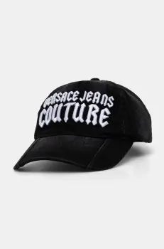 Versace Jeans Couture sapca de baseball din denim culoarea negru, cu imprimeu, 77GAZK56 ZG298 imagine