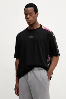 Versace Jeans Couture tricou culoarea negru, cu imprimeu, 79GAH608 J0001 imagine