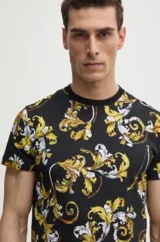 Versace Jeans Couture tricou din bumbac barbati, culoarea negru, modelator, 78GAH6S0 JS458 imagine