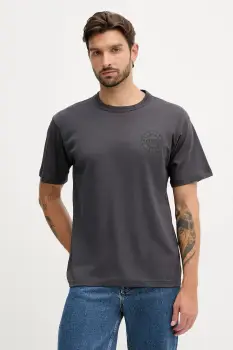 Versace Jeans Couture tricou din bumbac culoarea gri, cu imprimeu, 79GAHT06 CJ00T imagine