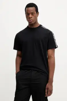 Versace Jeans Couture tricou din bumbac culoarea negru, cu imprimeu, 79GAHC02 CJ01C imagine