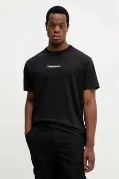 Versace Jeans Couture tricou din bumbac culoarea negru, cu imprimeu, 79GAHT02 CJ00T imagine