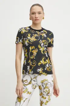 Versace Jeans Couture tricou femei, culoarea negru, 78HAH613 JS458 imagine