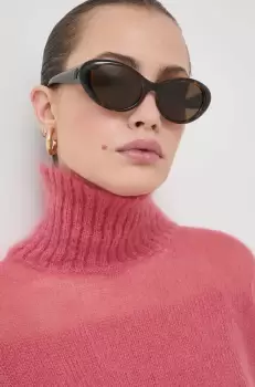 Versace ochelari de soare femei, culoarea maro imagine