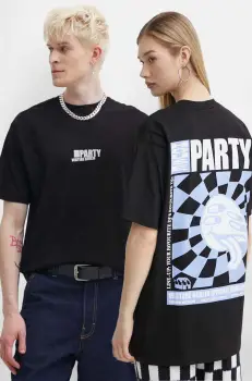 Vertere Berlin tricou din bumbac culoarea negru, cu imprimeu, VER T220 imagine