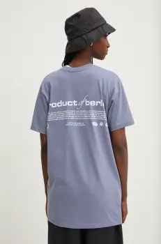 Vertere Berlin tricou din bumbac culoarea violet, cu imprimeu, VER T252 imagine