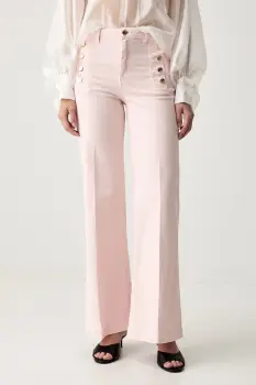ViCOLO blugi wide leg pentru femei imagine