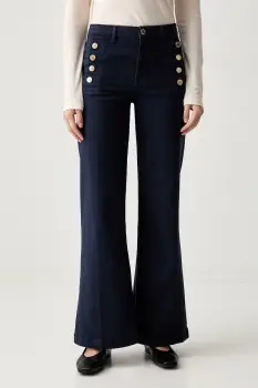 ViCOLO blugi wide leg pentru femei imagine