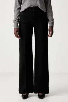 Victoria Beckham blugi wide leg pentru femei Alina imagine