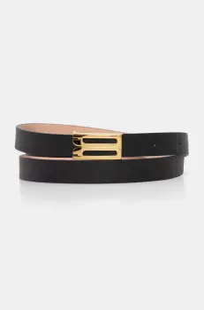 Victoria Beckham curea de piele femei, culoarea negru, 1324ABL006058A imagine