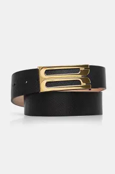 Victoria Beckham curea de piele femei, culoarea negru, 1424ABL005953A imagine