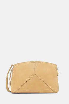 Victoria Beckham Geanta de mana din piele intoarsa culoarea bej, B225AAC006556A imagine