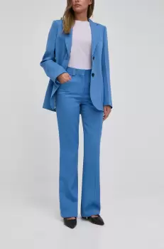 Victoria Beckham pantaloni de lana femei, lat, high waist imagine