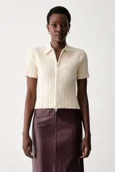 Victoria Beckham pulover cu maneca scurta pentru femei cu vascoza imagine