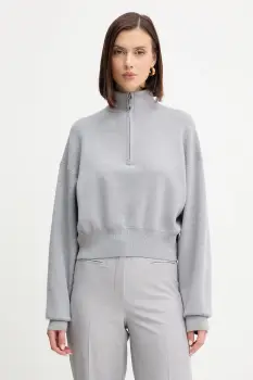 Victoria Beckham pulover din amestec de lana culoarea gri, cu turtleneck, 1425KJU006610B imagine