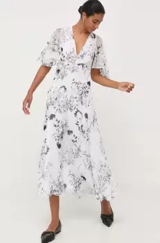 Victoria Beckham rochie culoarea alb, maxi, evazati imagine