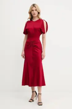 Victoria Beckham rochie culoarea bordo, maxi, evazati, 1325WDR005227D imagine