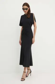 Victoria Beckham rochie culoarea negru, maxi, evazati, 1124WDR005227A imagine