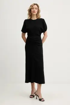 Victoria Beckham rochie culoarea negru, maxi, evazati, 1124WDR005227A imagine