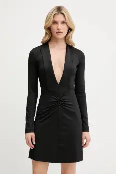 Victoria Beckham rochie culoarea negru, mini, drept, 1325JDR006585A imagine