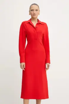 Victoria Beckham rochie culoarea rosu, maxi, evazati, 1325WDR006598A imagine