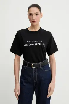 Victoria Beckham tricou din bumbac culoarea alb, 1424JTS005949A imagine