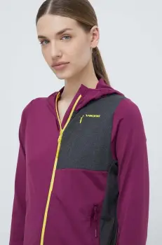 Viking hanorac Tacoma culoarea violet, cu gluga, modelator imagine