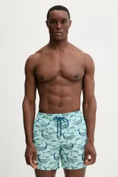 Vilebrequin pantaloni scurti de baie MOOREA culoarea turcoaz, MOODB106 imagine